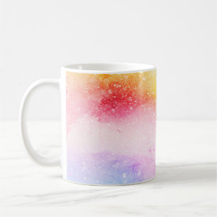 Background art abstract watercolor coffee mug
