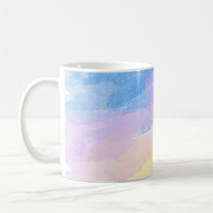 Background art abstract watercolor coffee mug