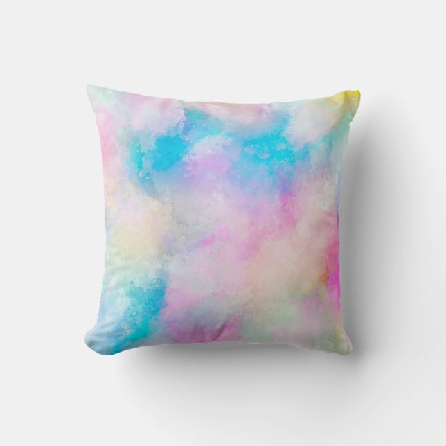Background art abstract watercolor cushion (Front)