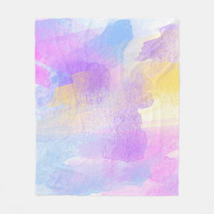 Background art abstract watercolor fleece blanket