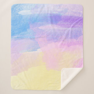 Background art abstract watercolor sherpa blanket