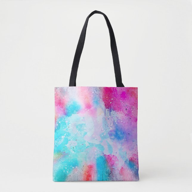 Background art abstract watercolor tote bag (Front)