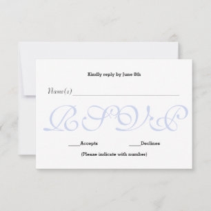 Background Blue - RSVP Reception Response Card