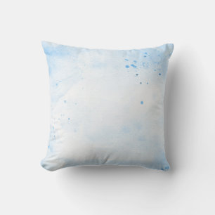 Background blue watercolor paper cushion