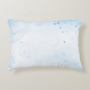 Background blue watercolor paper decorative cushion