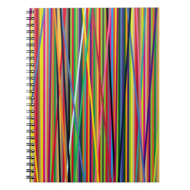  background bright and colourful made of stripesco notebook (Front)