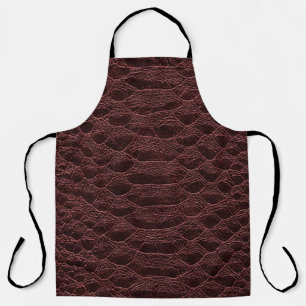 background - brown reptile leather texture - Croco Apron