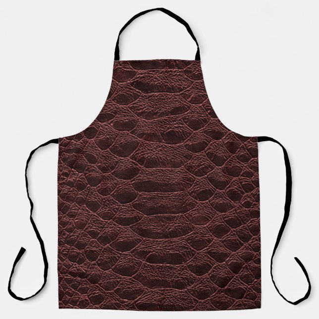 background - brown reptile leather texture - Croco Apron (Front)
