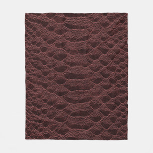 background - brown reptile leather texture - Croco Fleece Blanket