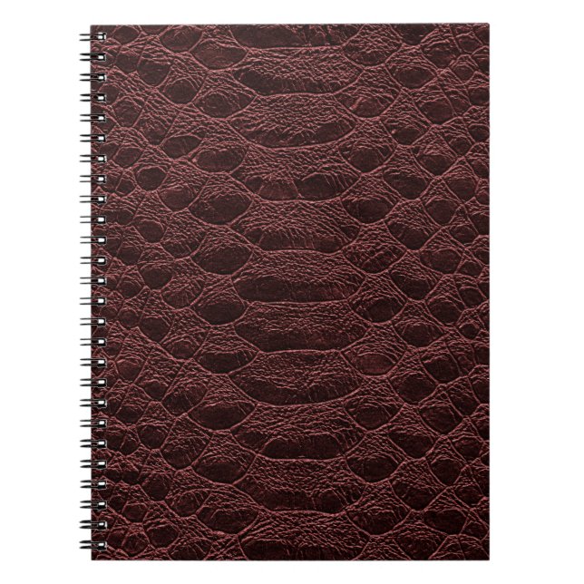 background - brown reptile leather texture - Croco Notebook (Front)
