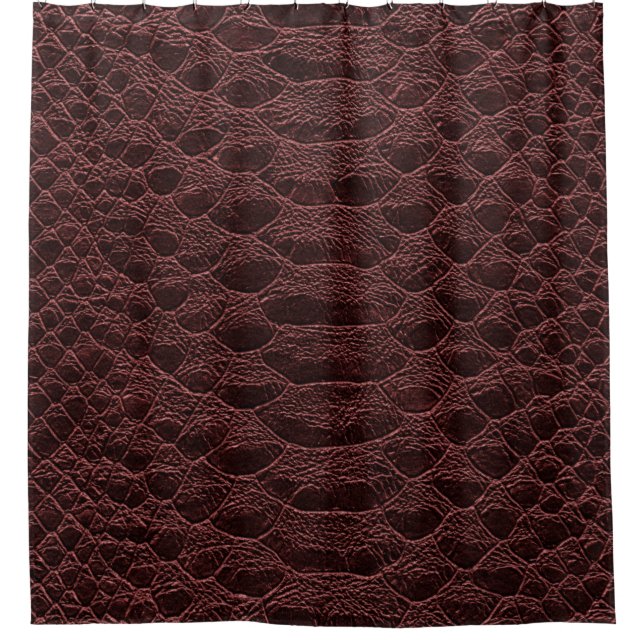 background - brown reptile leather texture - Croco Shower Curtain (Front)