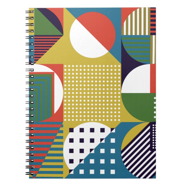 Background collected from geometric shapes in a si notebook (Front)