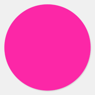Background Colour FF0099 Fuchsia Magenta Hot Pink Classic Round Sticker