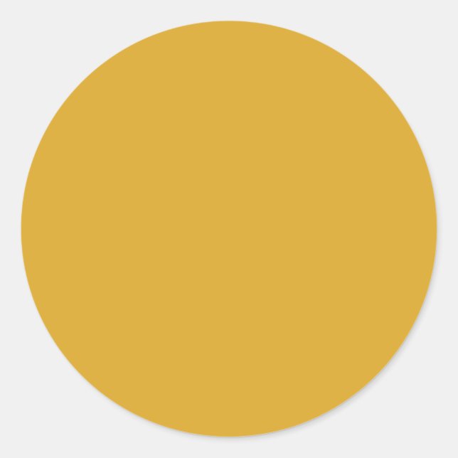 Background Colour - Gold Classic Round Sticker (Front)