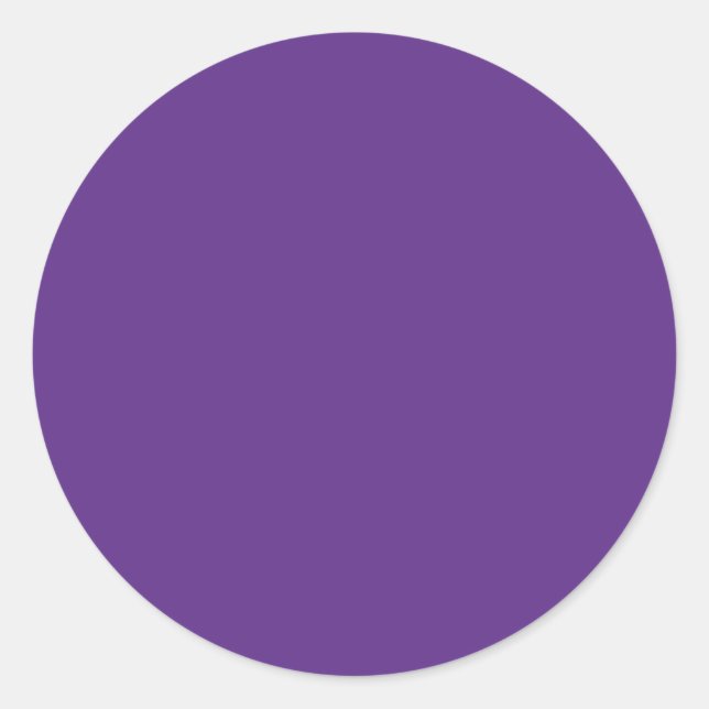 Background Colour - Purple Classic Round Sticker (Front)