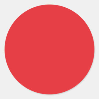 Background Colour - Red Classic Round Sticker