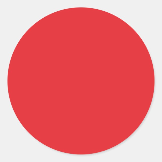 Background Colour - Red Classic Round Sticker (Front)