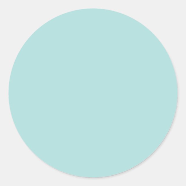 Background Colour - Robins Egg Blue Classic Round Sticker (Front)