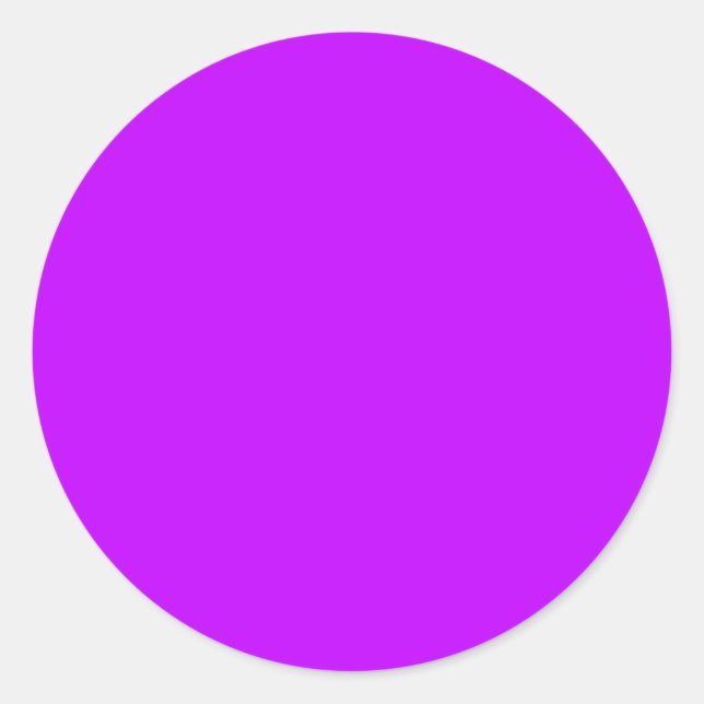 Background Colour Solid Purple Create your own cus Classic Round Sticker (Front)