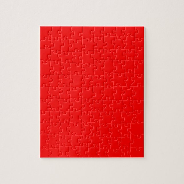 Background colour solid red create your own custom jigsaw puzzle (Vertical)