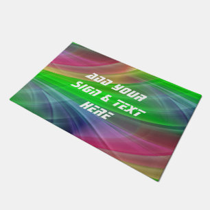 Background coloured RAYS 3 + your own ideas Doormat