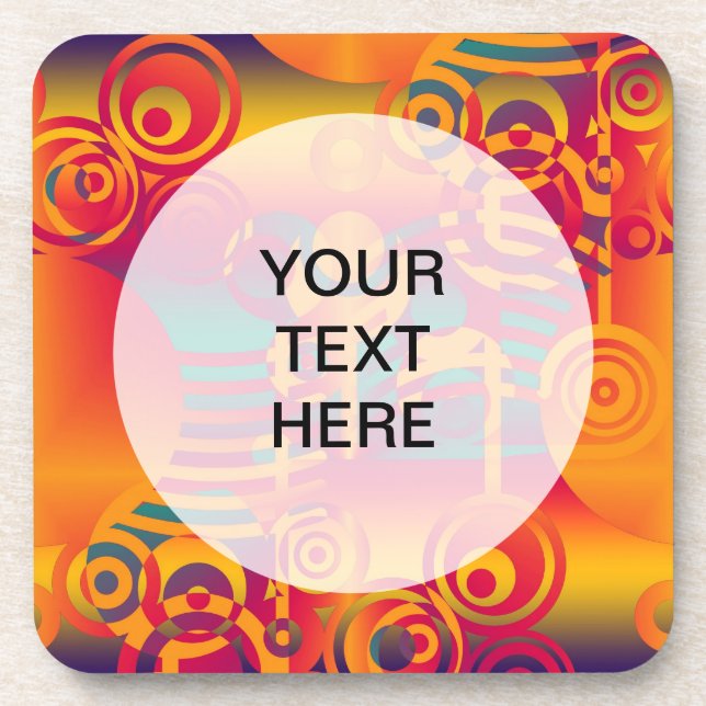 Background Composing - Modern Colourful Circle Coaster (Front)