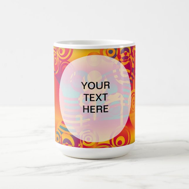 Background Composing - Modern Colourful Circle Coffee Mug (Center)