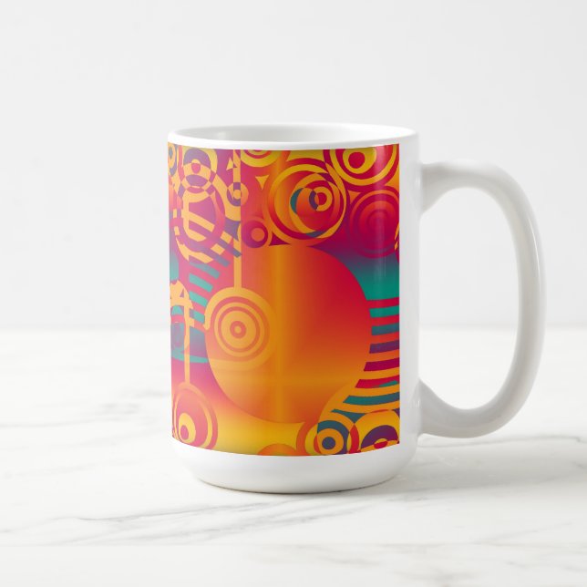 Background Composing - Modern Colourful Circle Coffee Mug (Right)