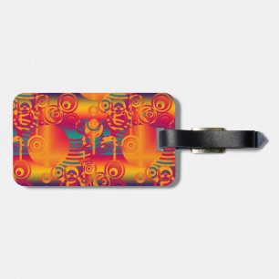 Background Composing - Modern Colourful Circle Luggage Tag