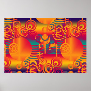 Background Composing - Modern Colourful Circle Poster