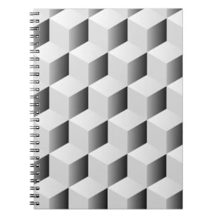 Background cube design isometric notebook