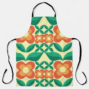Background design - flowers and leaves. Nature orn Apron