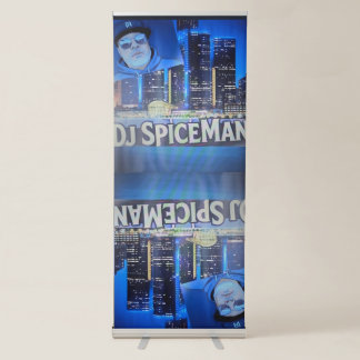 Background for bloggers, DJs, YouTube creators, an Retractable Banner