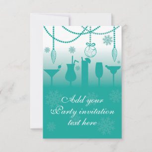 Background for cocktail Christmas Party Invitation