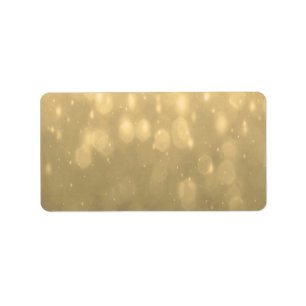 Background - Gold Bokeh Glitter Lights Label