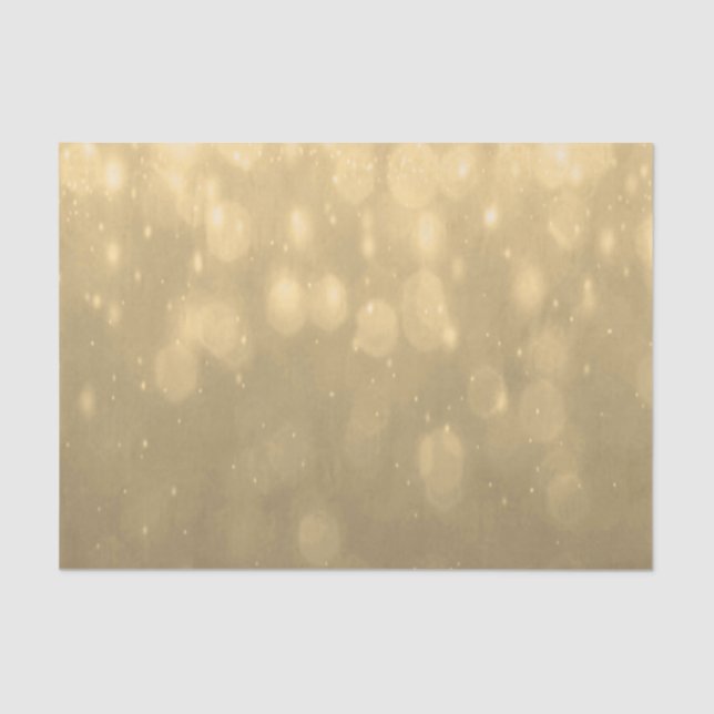 Background - Gold Bokeh Glitter Lights Tissue Paper (Front)