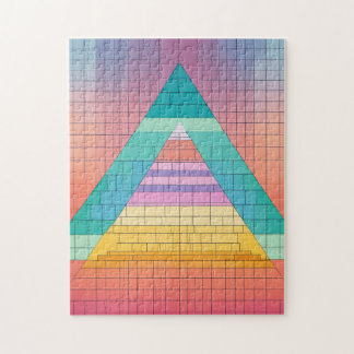 Background graph pyramid, split in 5 rows, each ro jigsaw puzzle