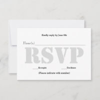 Background Grey Stencil - RSVP Response Card