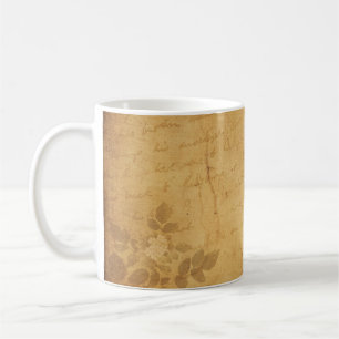 Background image flower writing coffee mug