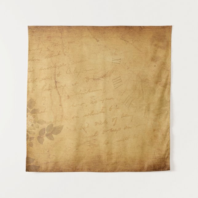 Background image flower writing tapestry (Front)