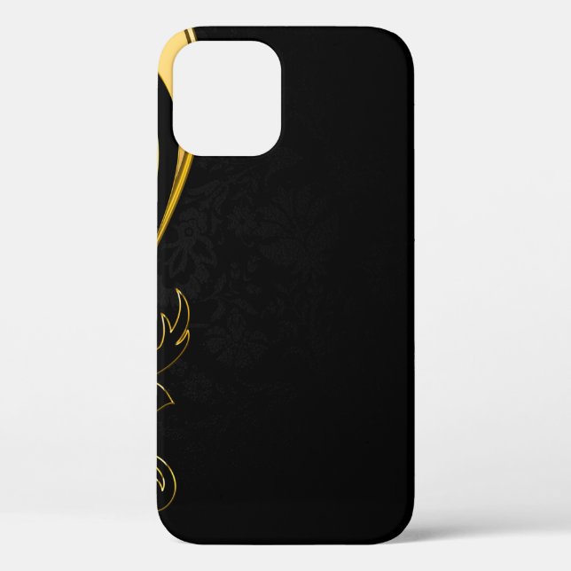 Background image gold frame floral Case-Mate iPhone case (Back)