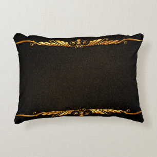 Background image gold frame floral decorative cushion