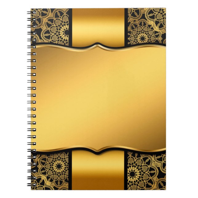 Background image gold frame notebook (Front)