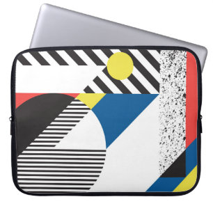 Background in retro modern style laptop sleeve