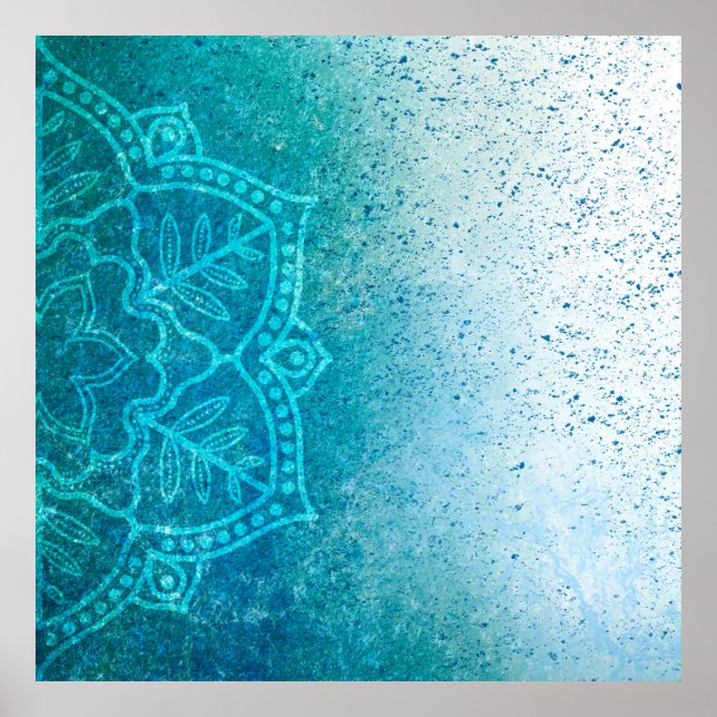 Background mandala grunge pattern poster (Front)