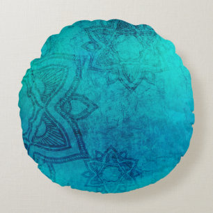 Background mandala grunge texture round cushion