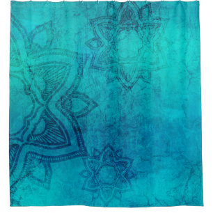 Background mandala grunge texture shower curtain