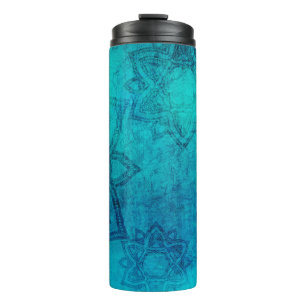 Background mandala grunge texture thermal tumbler