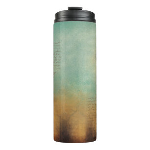 Background mandala text grunge thermal tumbler