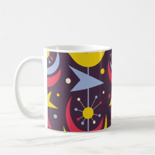 Background mid-century modern vintage art. Abstrac Coffee Mug